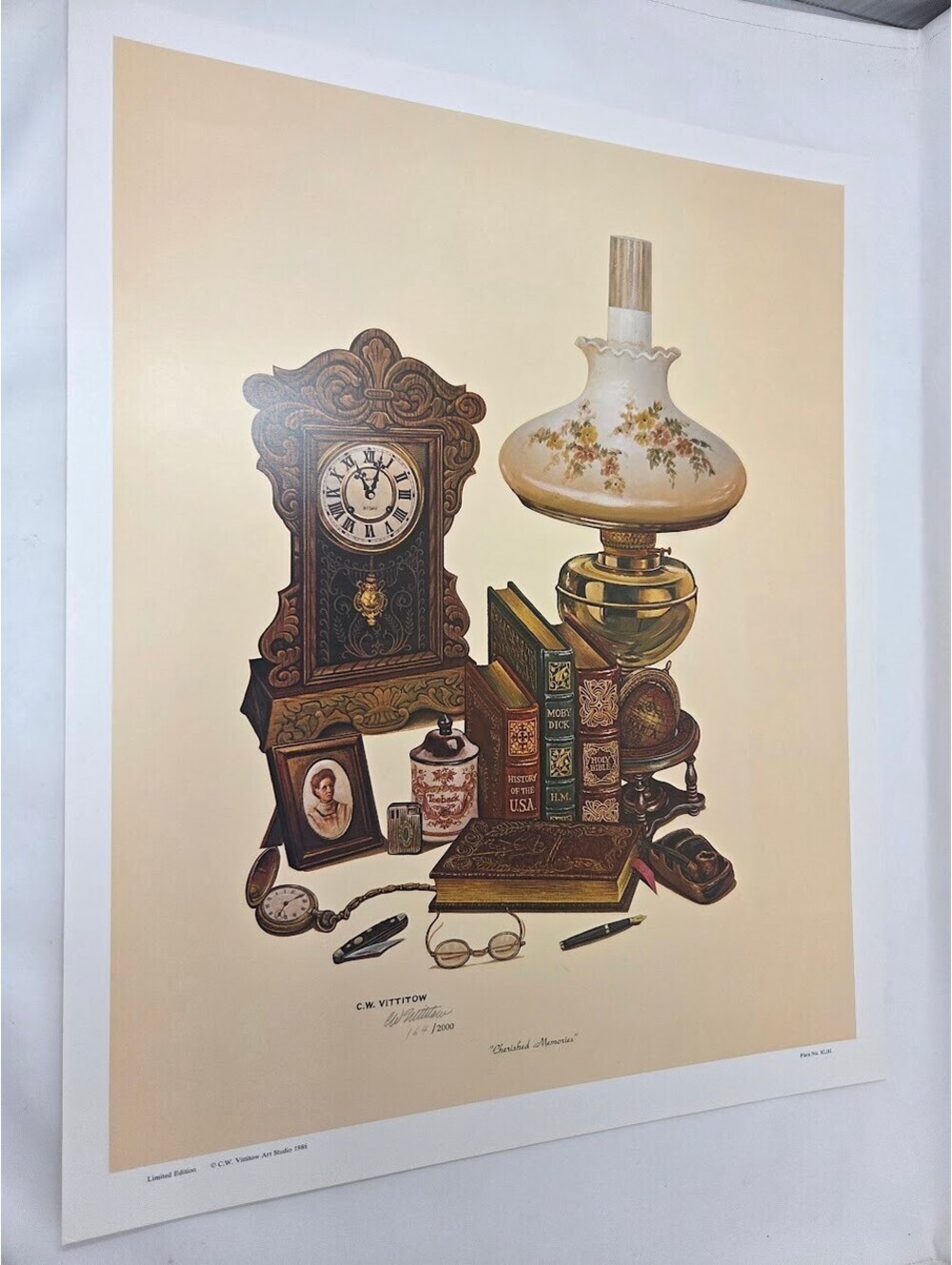 C.W. Vittitow 1986 Cherished Memories Signed Limited Edition Print Plate XLIII
